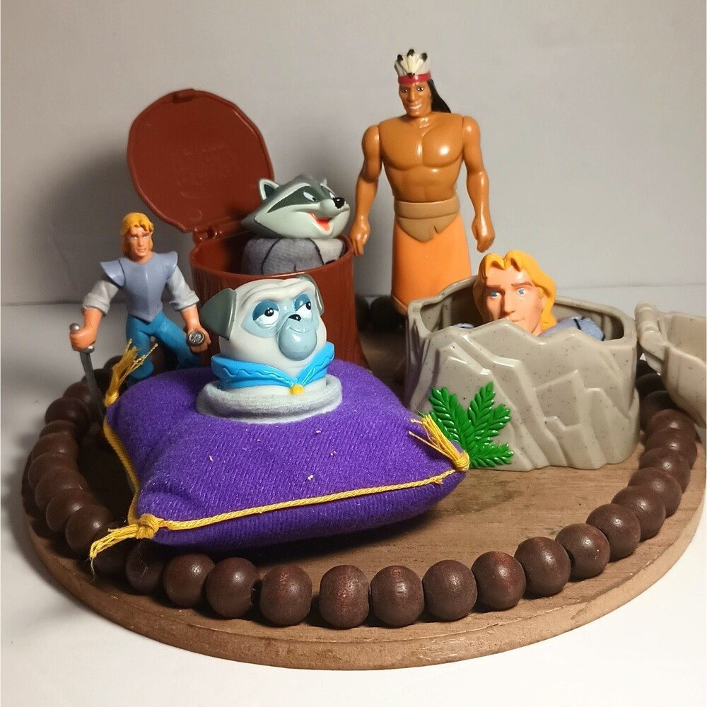Vintage Burger King 1996 Pocahontas Toy Lot of 5 - Percy Pillow Meeko John Smith